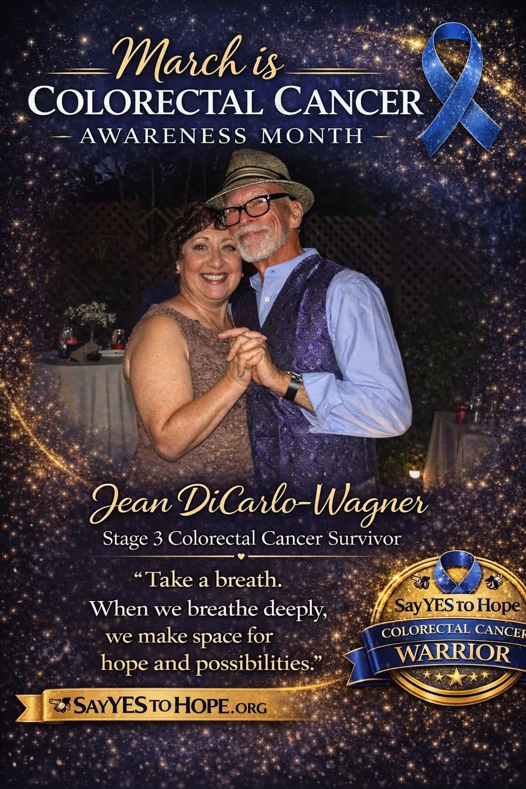 Jean DiCarlo Wagner — Colorectal Cancer Survivor Warrior poster