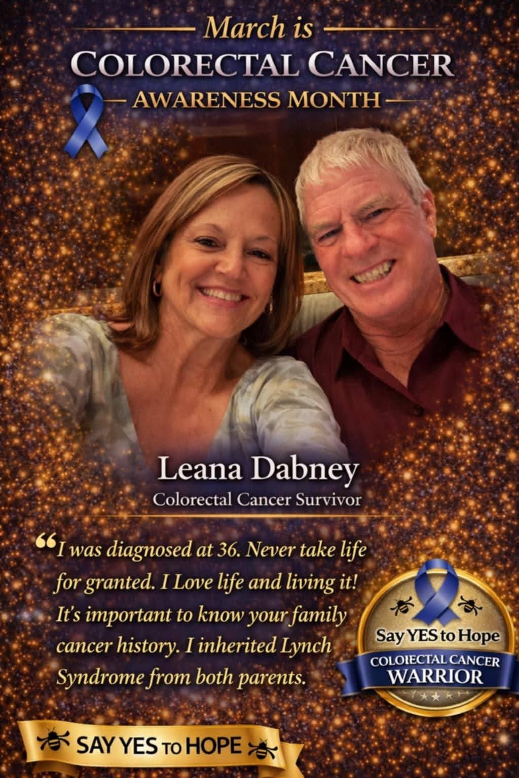 Leana Dabney — Colorectal Cancer Survivor Warrior poster