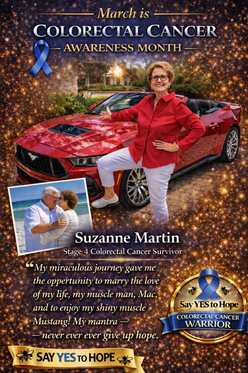 Suzanne Martin — Stage 4 Colorectal Cancer Warrior poster