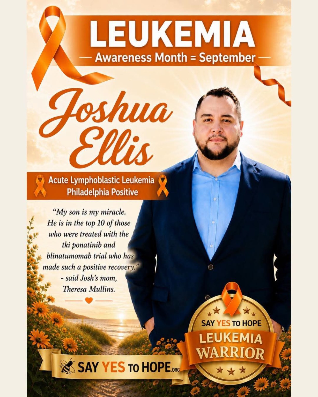 Joshua Ellis — Leukemia Warrior poster