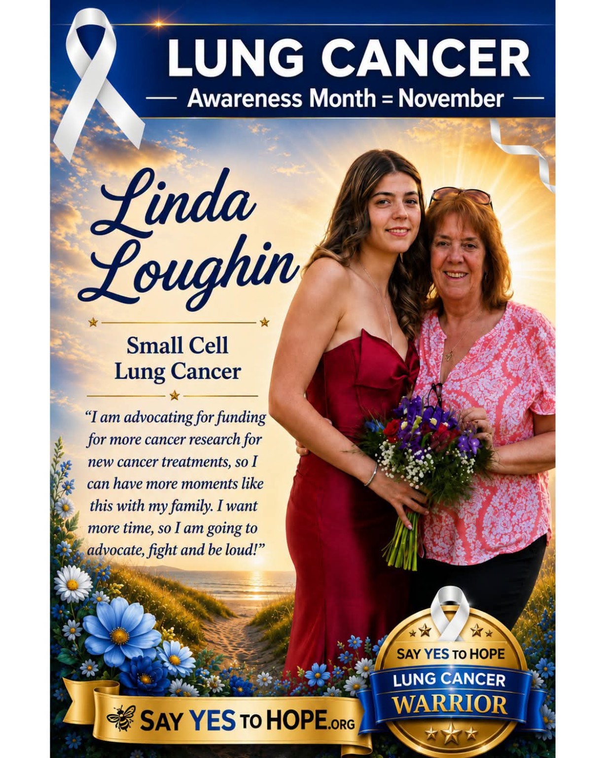 Linda Loughin — Small Cell Lung Cancer Warrior poster