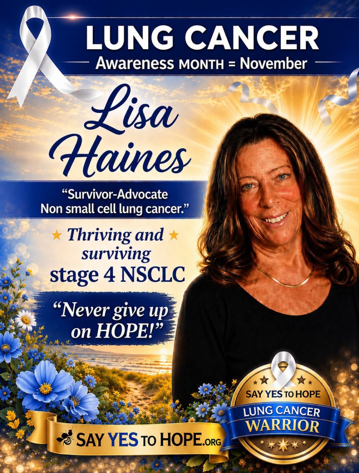 Lisa Haines — Stage 4 Lung Cancer Warrior poster