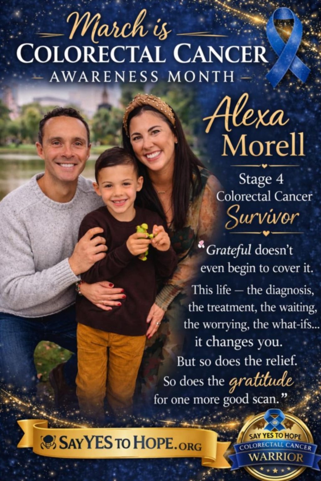 Alexa Morell — Stage 4 Colorectal Cancer Warrior poster