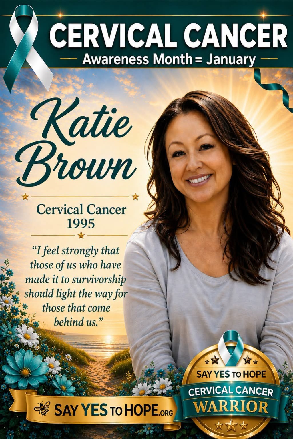 Katie Brown — Cervical Cancer Warrior poster