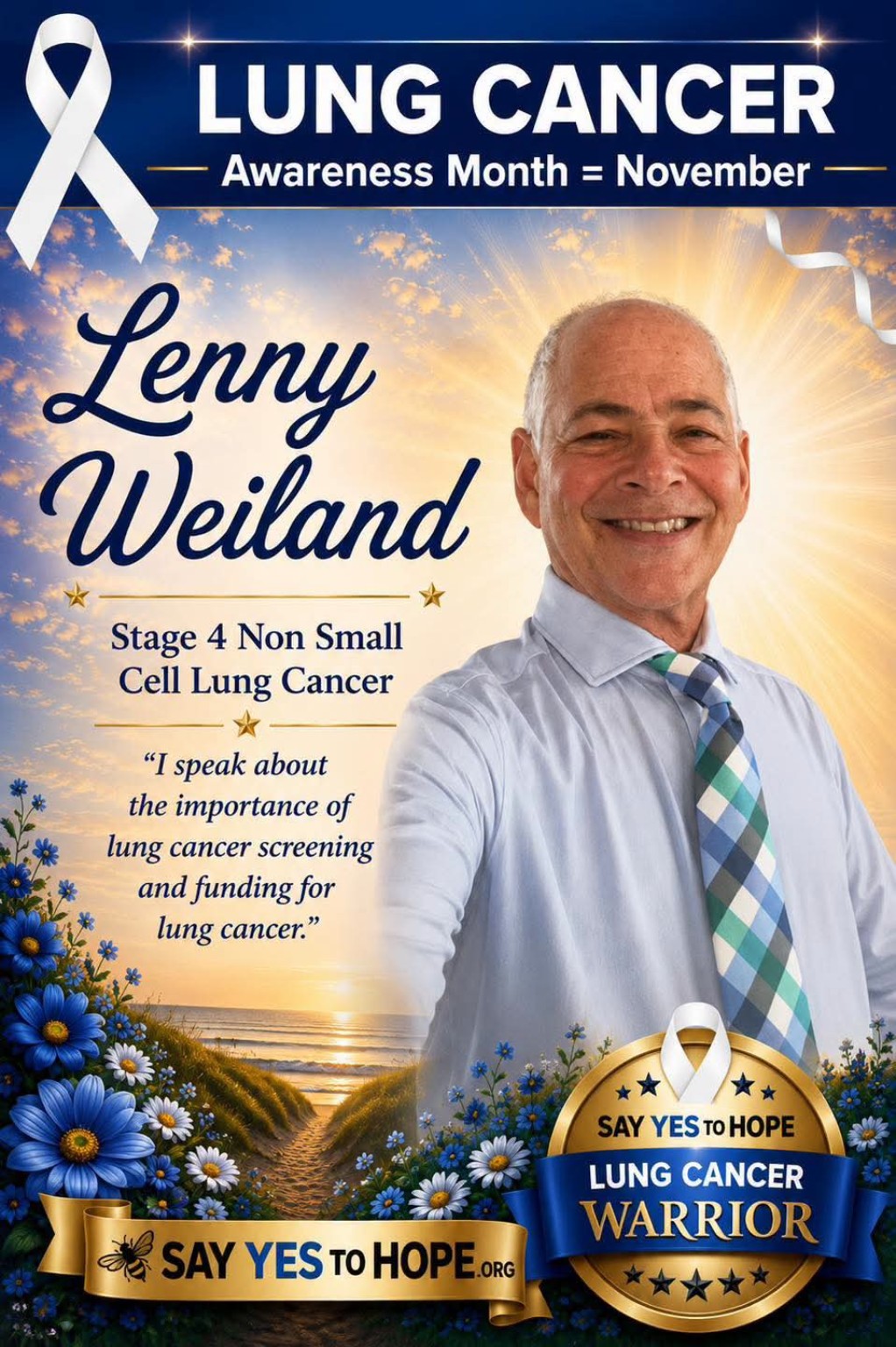 Lenny Weiland — Stage 4 Lung Cancer Warrior poster