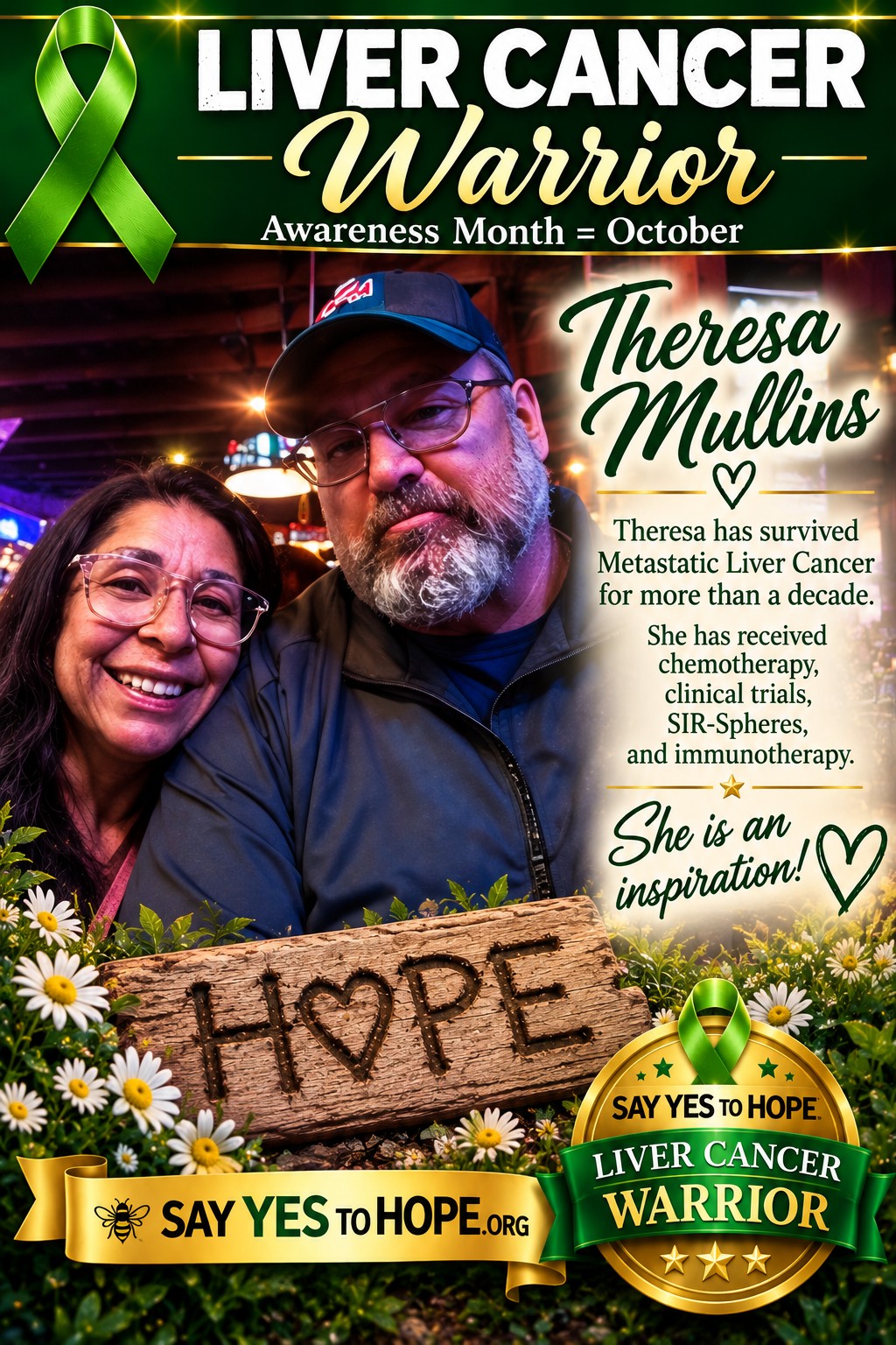 Theresa Mullins — Liver Cancer Warrior poster